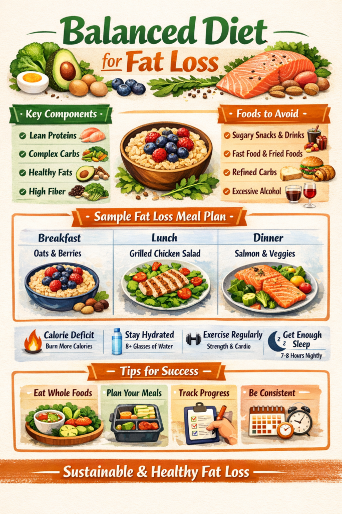 balanced diet for fat loss