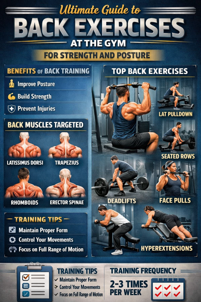 back esxercises at gym