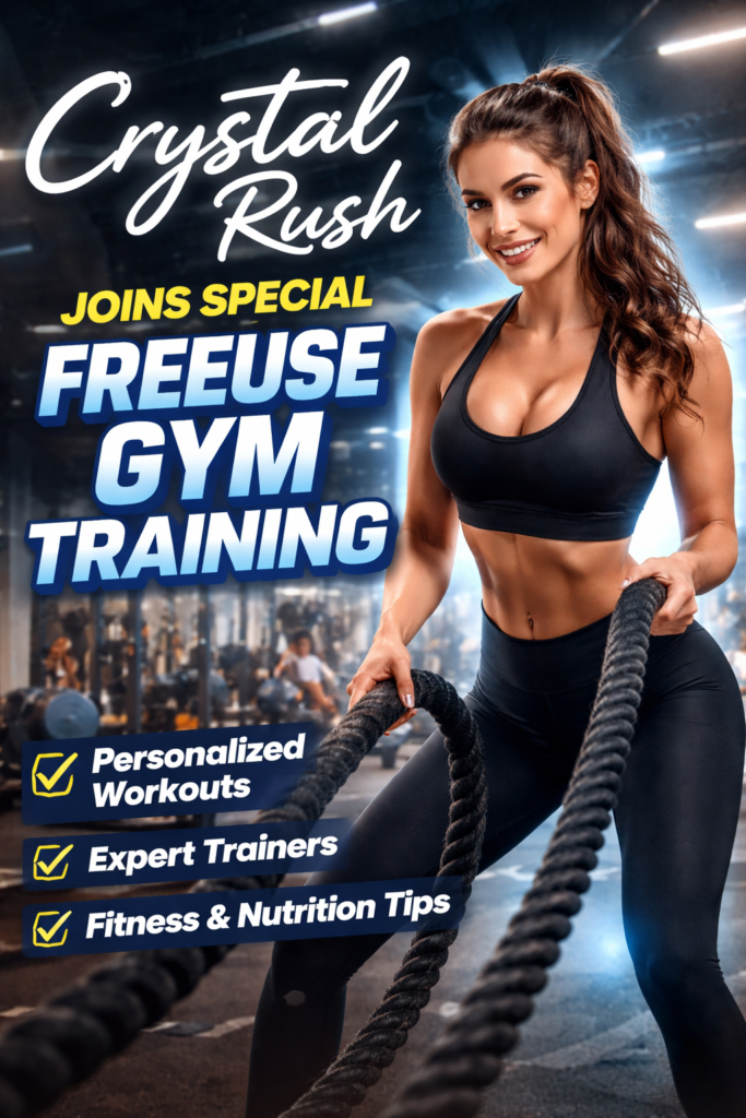 rystal rush signs up for special freeuse gym traning​