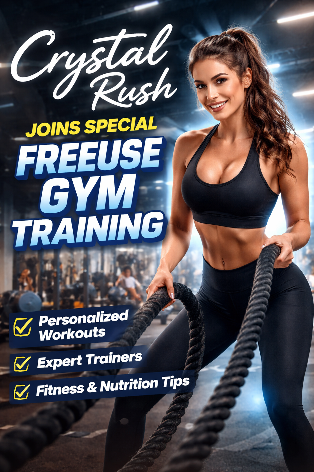 Crystal Rush Signs Up for Special FreeUse Gym Training: A Complete Guide to Her Fitness Journey